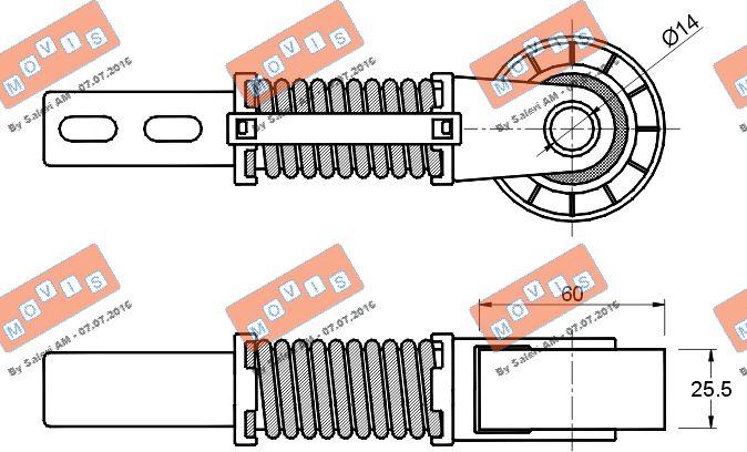 MOVIS AST2405 - Intinzator curea, curea distributie aaoparts.ro