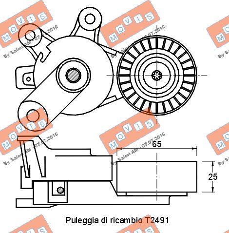 MOVIS AST2483 - Intinzator curea, curea distributie aaoparts.ro