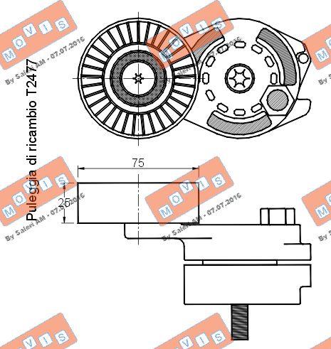 MOVIS AST2476 - Intinzator curea, curea distributie aaoparts.ro