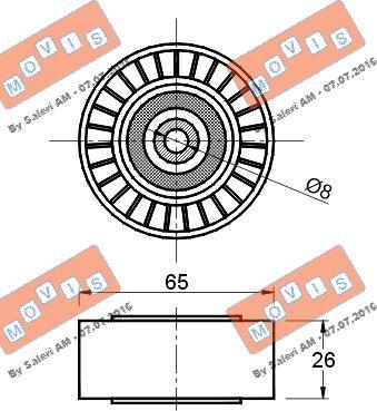 MOVIS AST2470 - Rola ghidare / conducere, curea transmisie aaoparts.ro