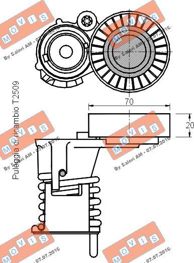 MOVIS AST2508 - Intinzator curea, curea distributie aaoparts.ro