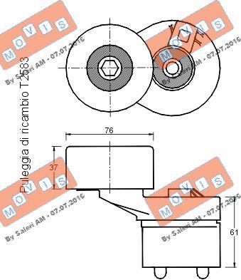 MOVIS AST2582 - Intinzator curea, curea distributie aaoparts.ro