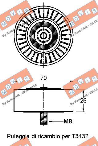 MOVIS AST2665 - Rola ghidare / conducere, curea transmisie aaoparts.ro