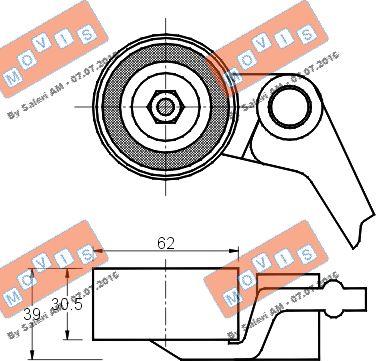 MOVIS AST2082 - Rola intinzator,curea distributie aaoparts.ro