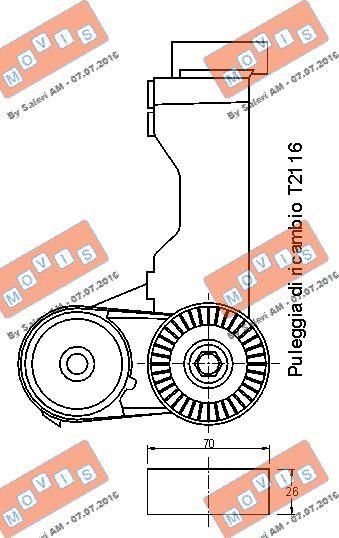 MOVIS AST2187 - Intinzator curea, curea distributie aaoparts.ro