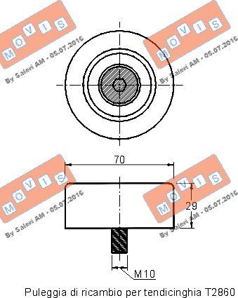 MOVIS AST2861 - Rola ghidare / conducere, curea transmisie aaoparts.ro