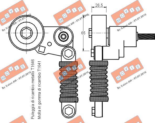 MOVIS AST2275 - Intinzator curea, curea distributie aaoparts.ro