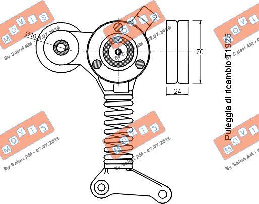 MOVIS AST2736 - Intinzator curea, curea distributie aaoparts.ro