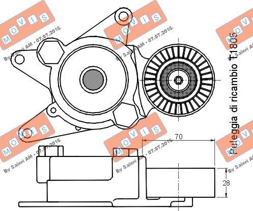 MOVIS AST2776 - Intinzator curea, curea distributie aaoparts.ro