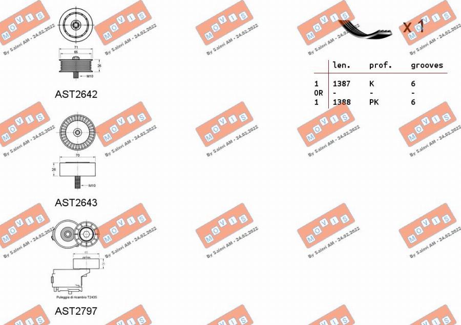 MOVIS ASTA0115 - Set curea transmisie cu caneluri aaoparts.ro