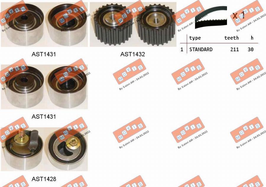 MOVIS ASTK0993 - Set curea de distributie aaoparts.ro
