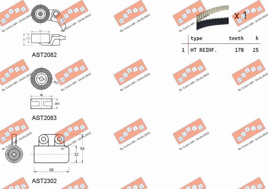 MOVIS ASTK0956C - Set curea de distributie aaoparts.ro