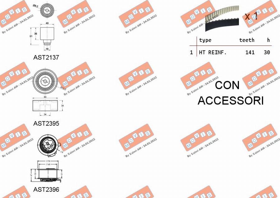 MOVIS ASTK0929 - Set curea de distributie aaoparts.ro