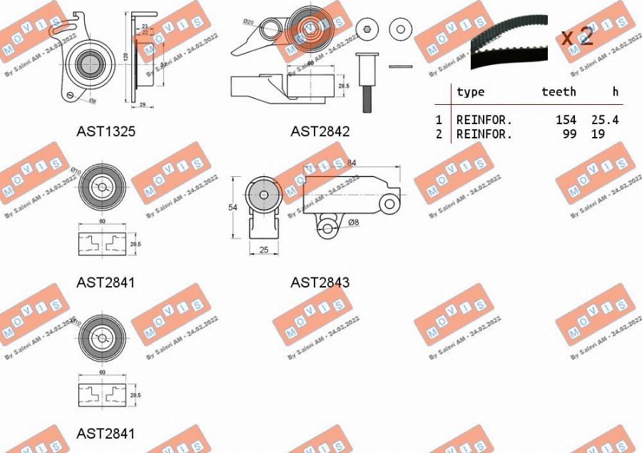 MOVIS ASTK1091 - Set curea de distributie aaoparts.ro