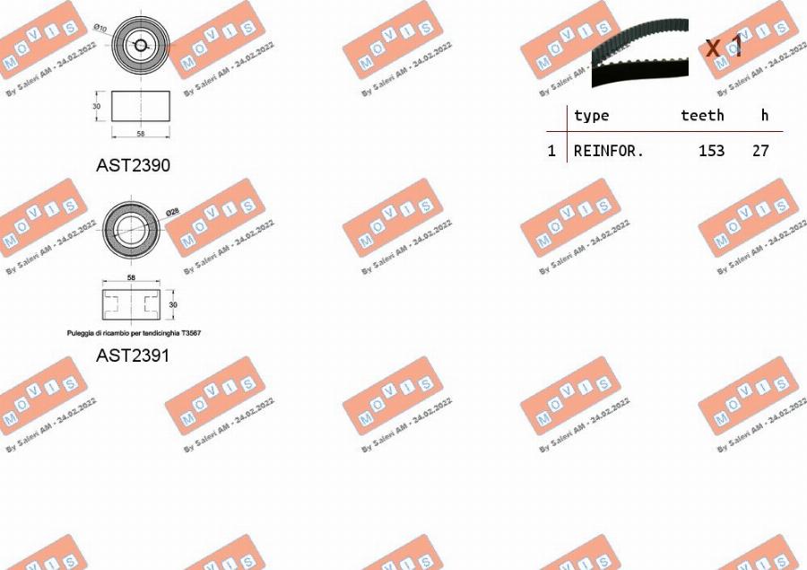 MOVIS ASTK1098 - Set curea de distributie aaoparts.ro