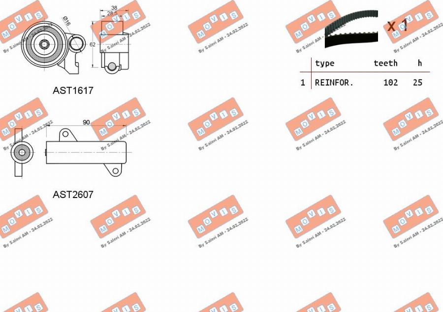 MOVIS ASTK1064C - Set curea de distributie aaoparts.ro