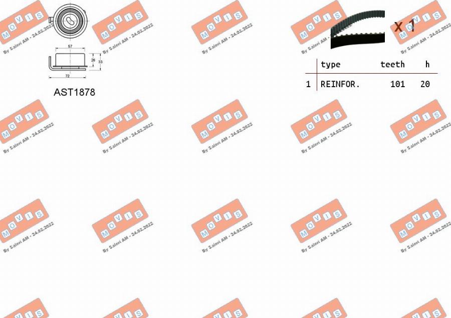 MOVIS ASTK1061 - Set curea de distributie aaoparts.ro