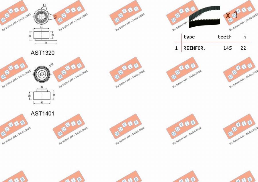 MOVIS ASTK1000 - Set curea de distributie aaoparts.ro