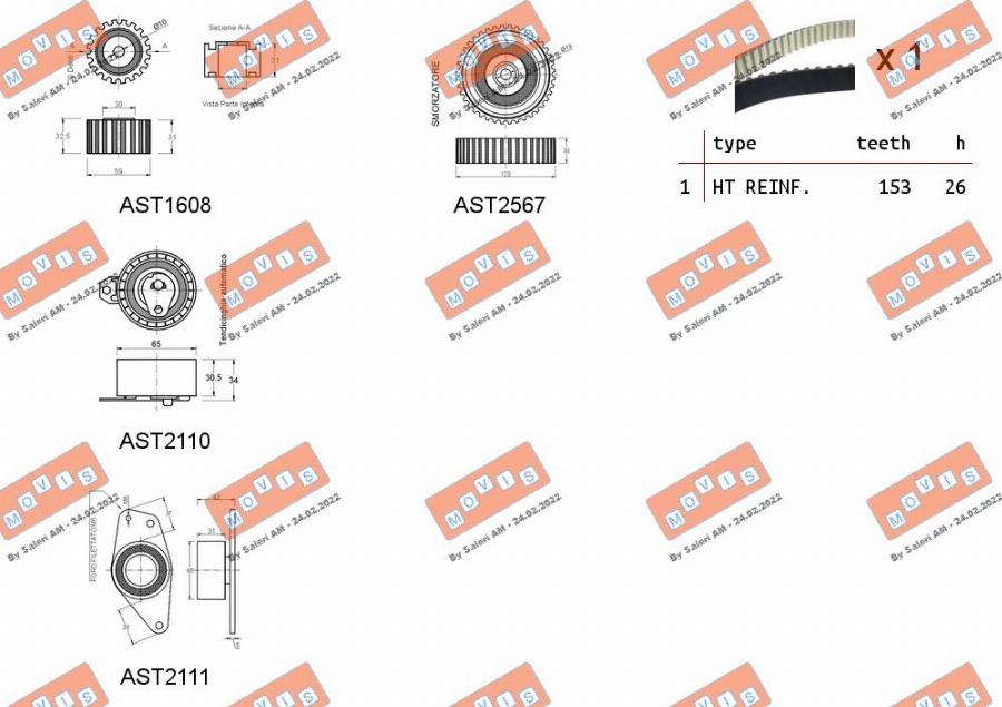 MOVIS ASTK1036 - Set curea de distributie aaoparts.ro