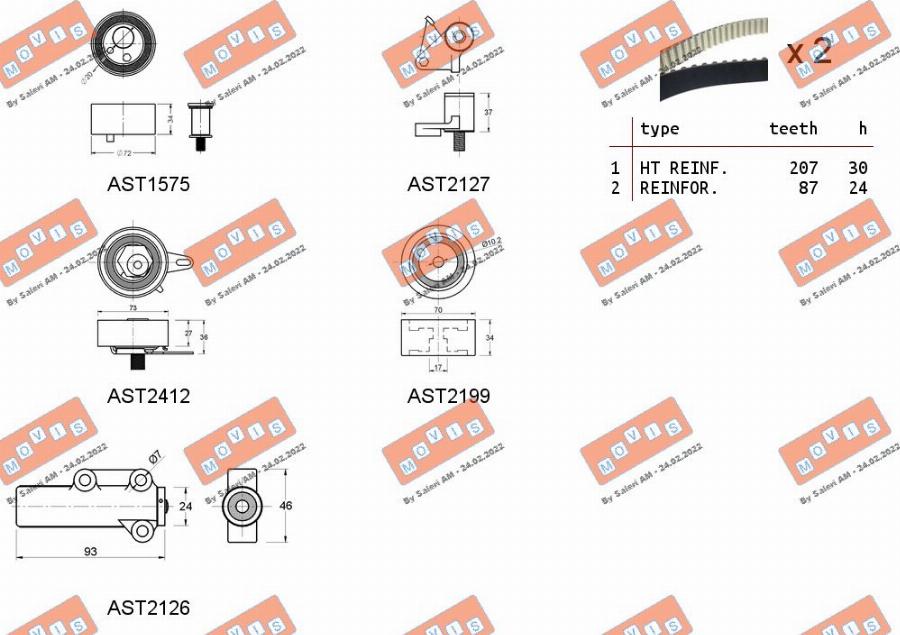 MOVIS ASTK1077C - Set curea de distributie aaoparts.ro