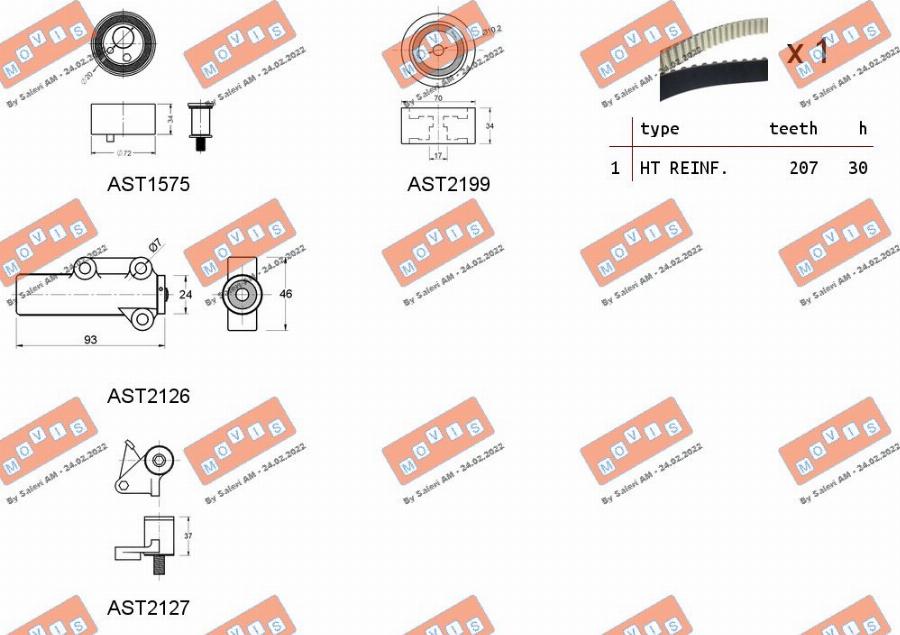 MOVIS ASTK1077 - Set curea de distributie aaoparts.ro