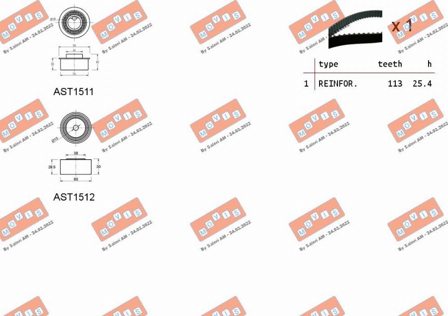 MOVIS ASTK1149 - Set curea de distributie aaoparts.ro