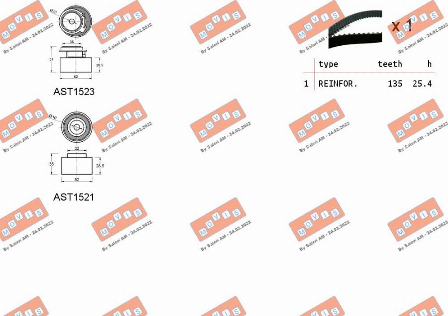 MOVIS ASTK1142 - Set curea de distributie aaoparts.ro