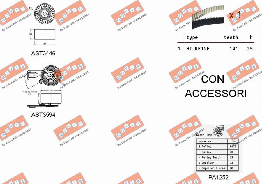 MOVIS ASTK1159PA - Set pompa apa + curea dintata aaoparts.ro