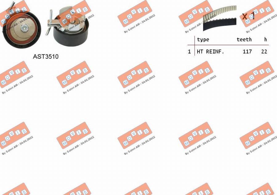 MOVIS ASTK1164 - Set curea de distributie aaoparts.ro