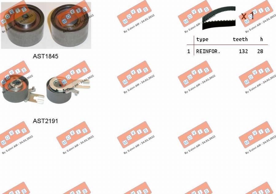 MOVIS ASTK1116 - Set curea de distributie aaoparts.ro