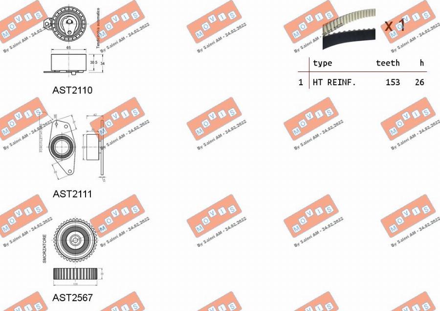 MOVIS ASTK1139 - Set curea de distributie aaoparts.ro