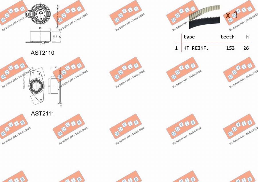 MOVIS ASTK1137 - Set curea de distributie aaoparts.ro