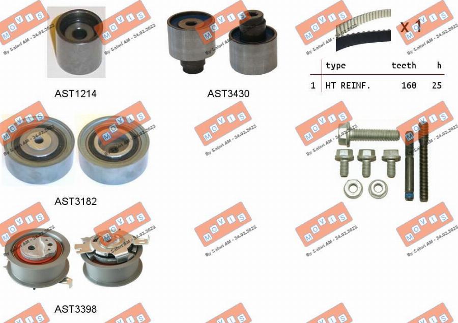 MOVIS ASTK1125 - Set curea de distributie aaoparts.ro
