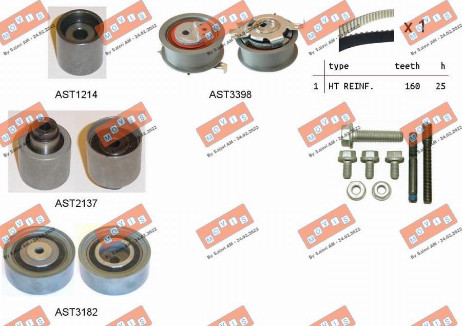 MOVIS ASTK1123 - Set curea de distributie aaoparts.ro