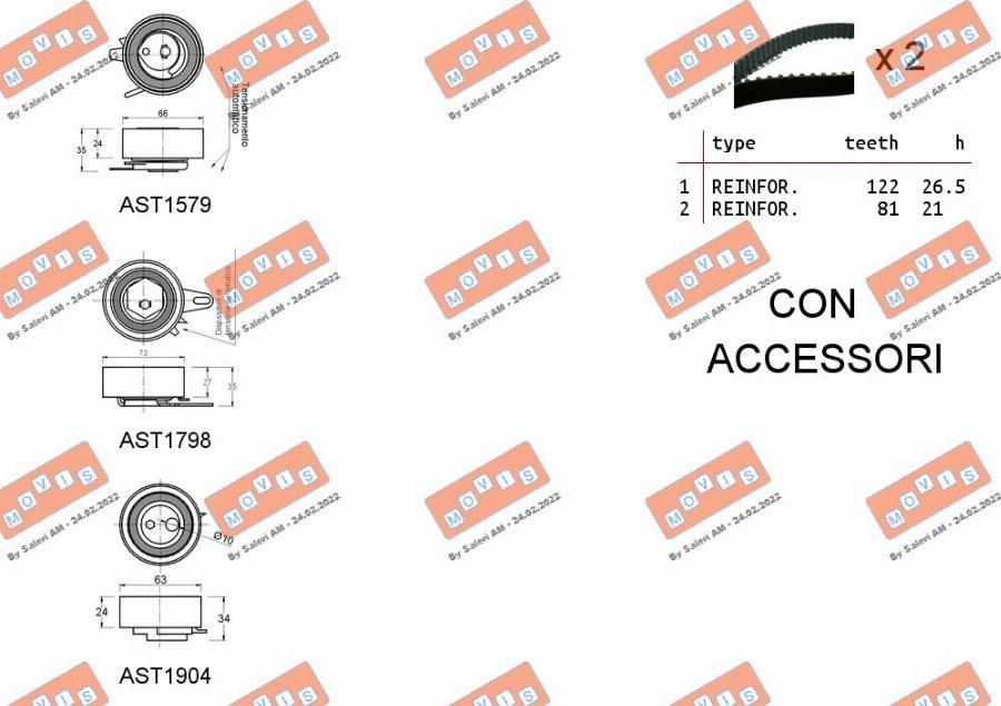 MOVIS ASTK1175 - Set curea de distributie aaoparts.ro