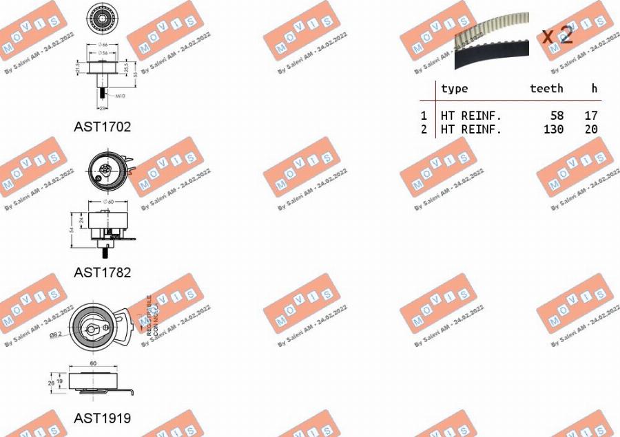 MOVIS ASTK1171 - Set curea de distributie aaoparts.ro