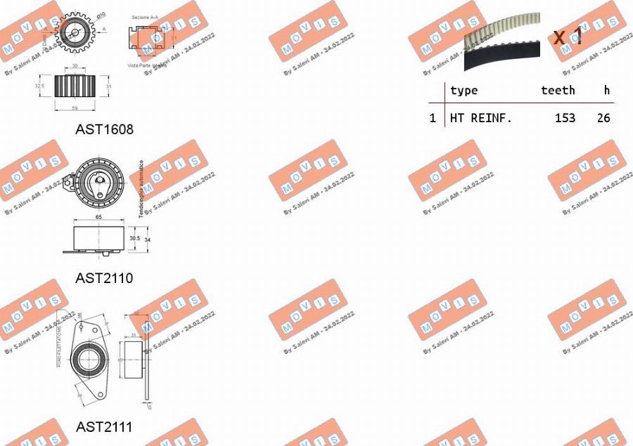 MOVIS ASTK1172 - Set curea de distributie aaoparts.ro