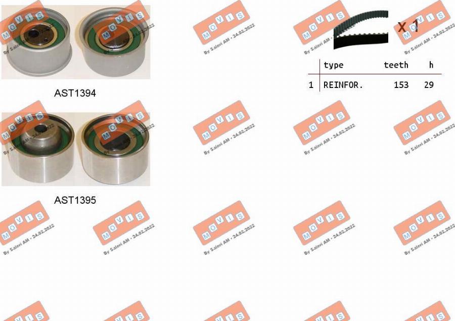 MOVIS ASTK1260 - Set curea de distributie aaoparts.ro