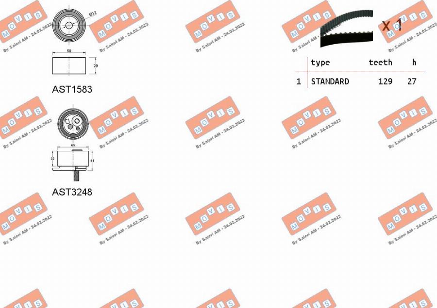 MOVIS ASTK1268 - Set curea de distributie aaoparts.ro