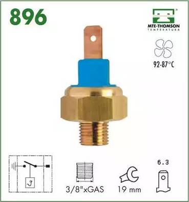 MTE-Thomson 896 - Comutator temperatura, ventilator radiator aaoparts.ro