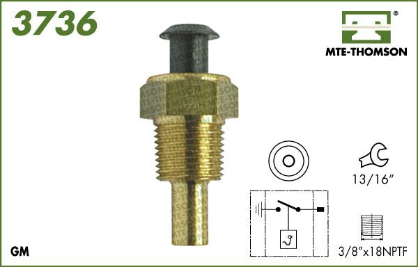 MTE-Thomson 3736 - Comutator temperatura, ventilator radiator aaoparts.ro