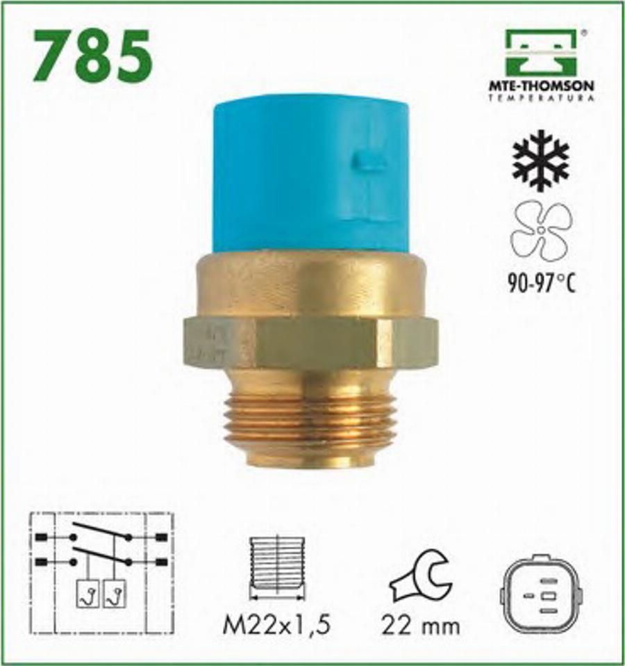 MTE-Thomson 785 - Comutator temperatura, ventilator radiator aaoparts.ro