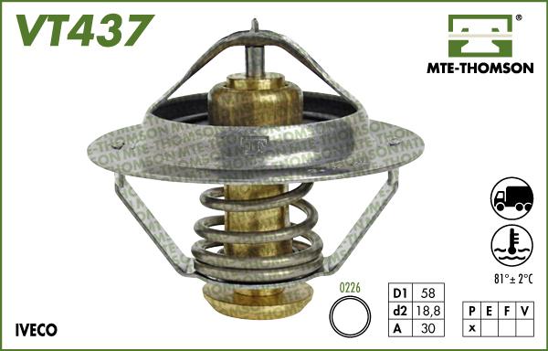MTE-Thomson VT437.81 - Termostat,lichid racire aaoparts.ro
