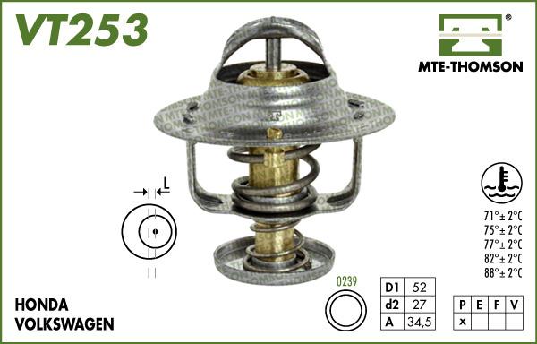 MTE-Thomson VT253.82 - Termostat,lichid racire aaoparts.ro