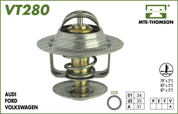 MTE-Thomson VT280.87 - Termostat,lichid racire aaoparts.ro