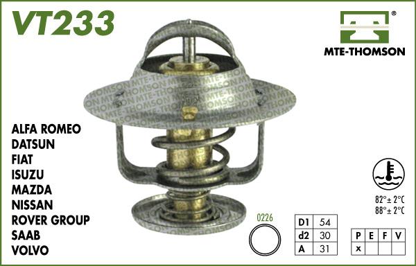 MTE-Thomson VT233.82 - Termostat,lichid racire aaoparts.ro