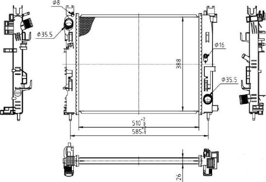 MTR 13054909 - Radiator, racire motor aaoparts.ro