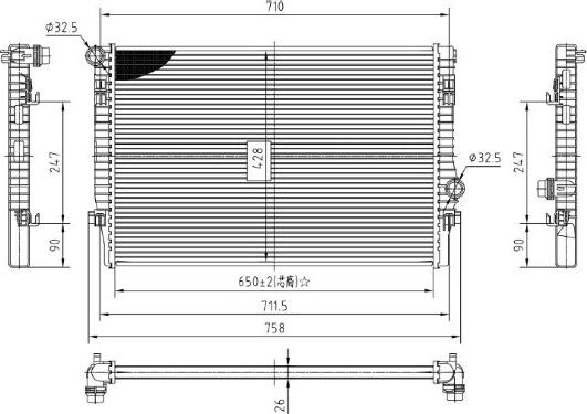 MTR 13054423 - Radiator, racire motor aaoparts.ro