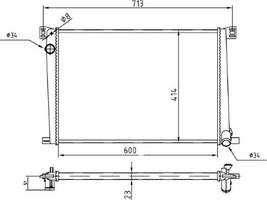 MTR 13054619 - Radiator, racire motor aaoparts.ro