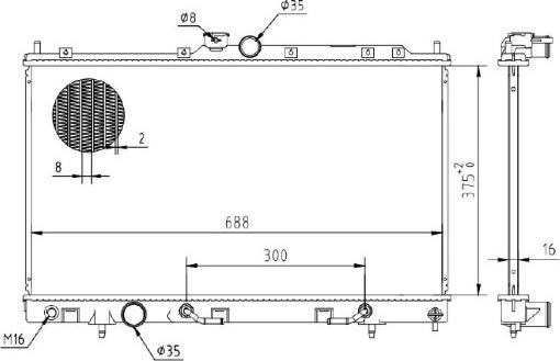 MTR 13054343 - Radiator, racire motor aaoparts.ro